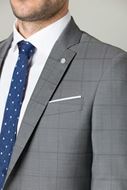 Foto de Traje retro labrado gris cuadro ventana