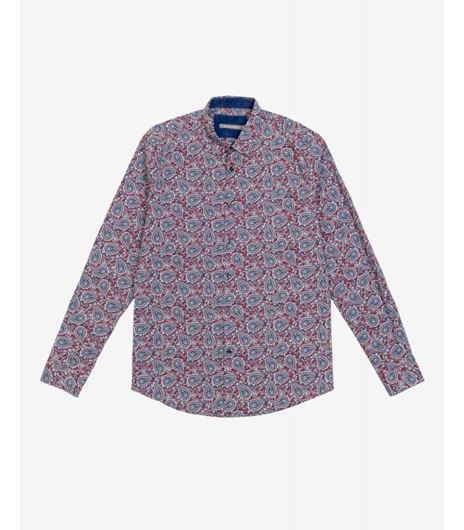 Foto de Camisa paisley burdeos y azul marino