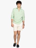 Foto de Polera Montecarlo rayas horiznotales verde y blanco