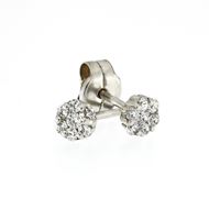 Foto de Pendientes de oro blanco y brillantes 0,24+0,06ct