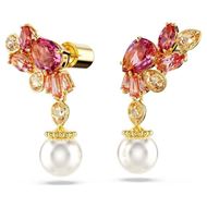 Foto de Pendientes Gema Tallas mixtas, Crystal Pearls, Flor, Rosas, Baño tono oro