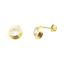 Picture of Pendientes dormilones con triple bisel de oro amarillo 18kt y circonitas blancas