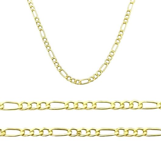 Foto de Cadena programada 3x1 en oro amarillo 18kt, grosor 2mm, longitud 50cm