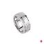 Foto de Anillo de acero plano grabado martellé