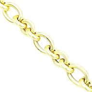 Foto de Pulsera de oro amarillo 18kt eslabones estriados y pulidos