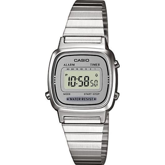 Foto de Reloj digital retro plateado