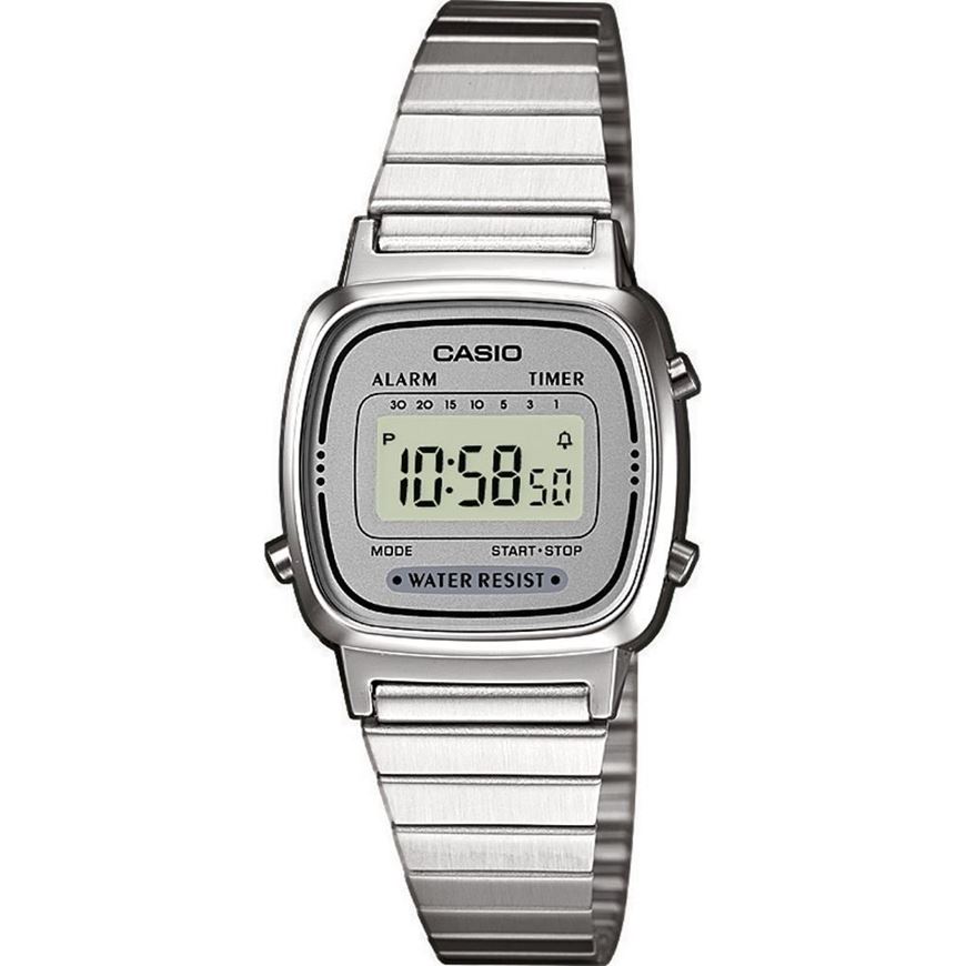 Foto de Reloj digital retro plateado