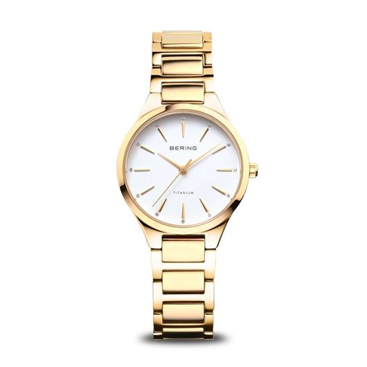 Foto de Reloj Titanium mujer dorado y esfera blanca