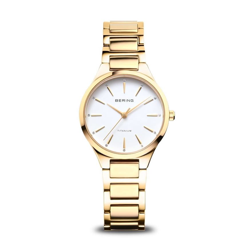 Foto de Reloj Titanium mujer dorado y esfera blanca