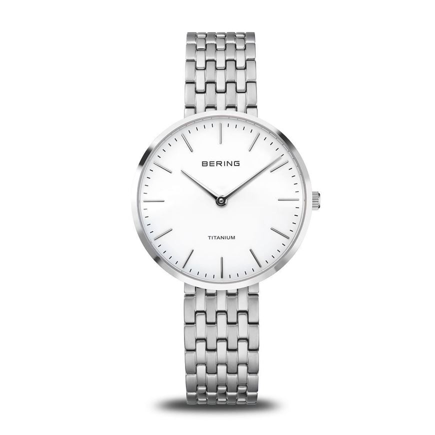 Foto de Reloj Titanium mujer plateado y esfera blanca