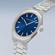 Foto de Reloj Classic hombre plateado y esfera azul