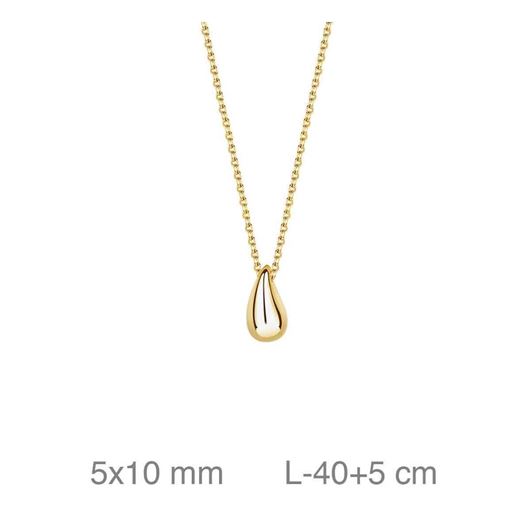 Picture of Gargantilla gota de plata con baño de oro 5x10mm
