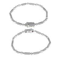 Foto de Pulsera de plata rodiada con circonitas