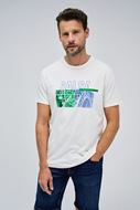Foto de Camiseta manga corta blanca con logo y grafico