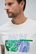 Foto de Camiseta manga corta blanca con logo y grafico