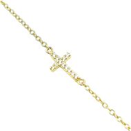 Foto de Pulsera de oro amarillo 18kt co cruces de circonitas 
