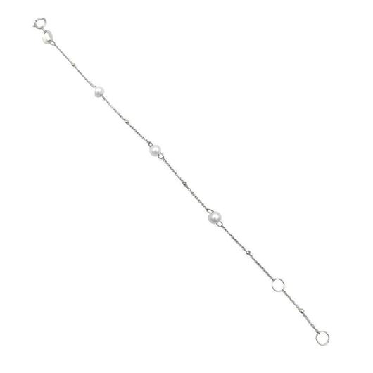 Foto de Pulsera de bebé en oro blanco 18kt y perlas agua dulce