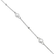 Picture of Pulsera de bebé en oro blanco 18kt y perlas agua dulce