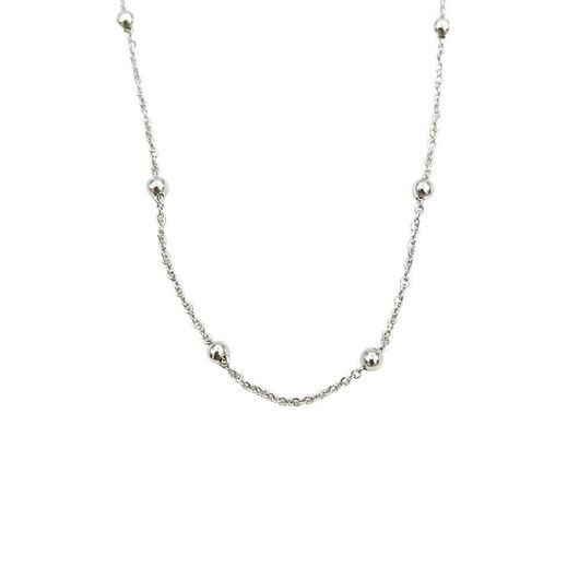 Picture of Cadena de oro blano 18kt con bolitas