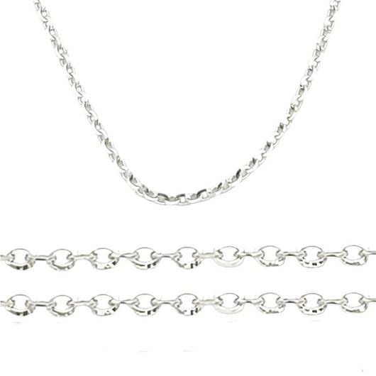 Picture of Cadena Roló oro blanco 18kt, 1mm grosor, 45cm largo