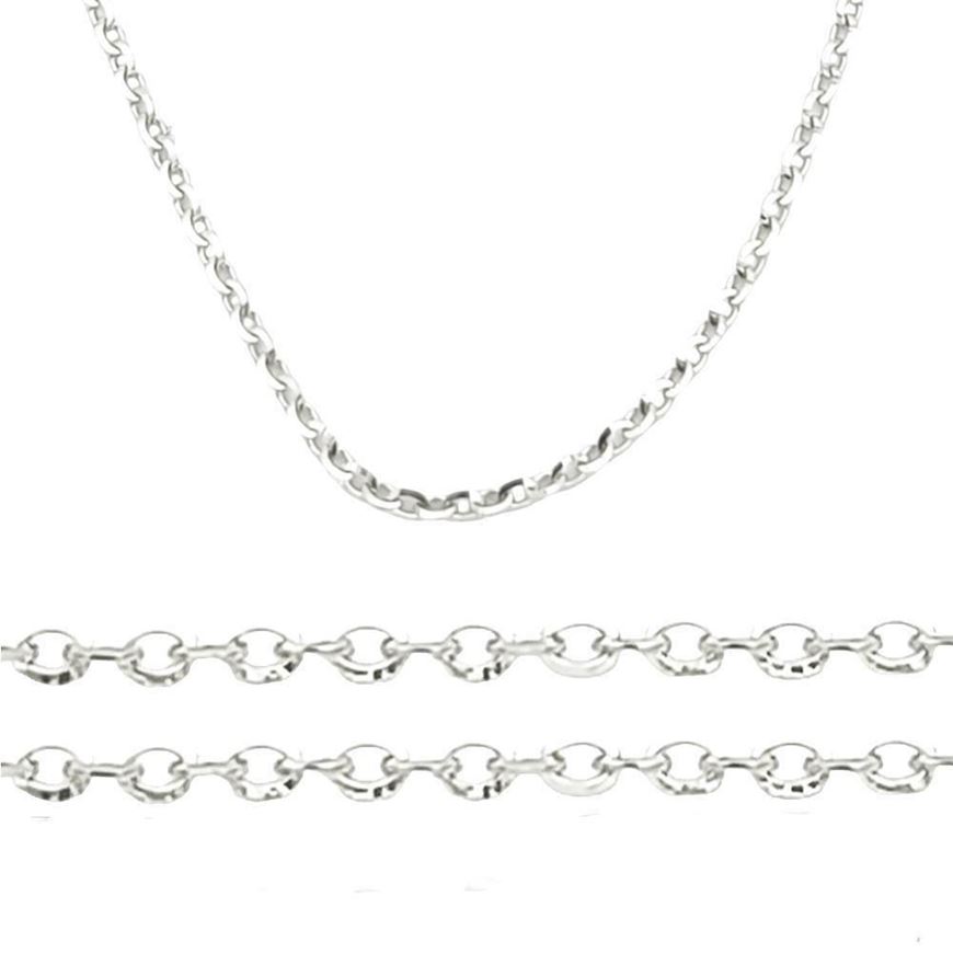 Foto de Cadena Roló oro blanco 18kt, 1mm grosor, 45cm largo