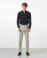 Foto de Camisa negra Extraslim fit en popelín de algodón elástico
