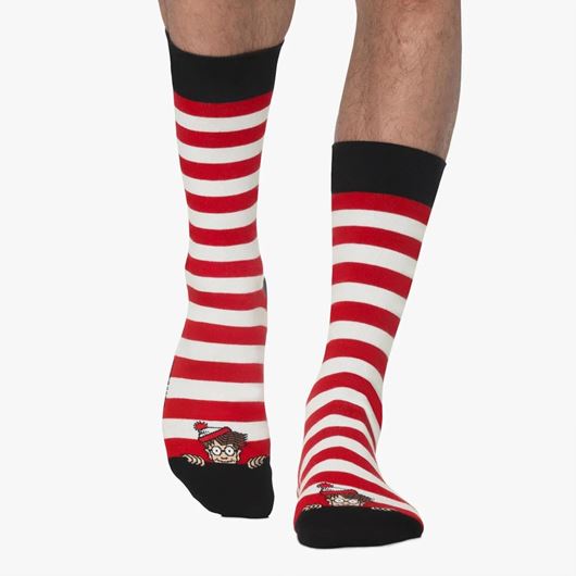 Picture of Calcetines Wally Peek-a-boo blanco y rojo M
