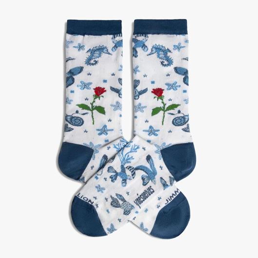 Picture of Calcetines Ynes Suelves Mermaids media caña blanco L