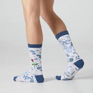 Foto de Calcetines Ynes Suelves Mermaids media caña blanco L
