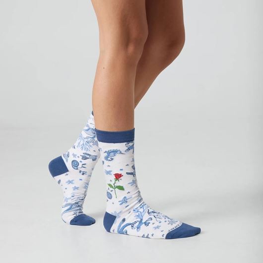 Picture of Calcetines Ynes Suelves Mermaids media caña blanco M