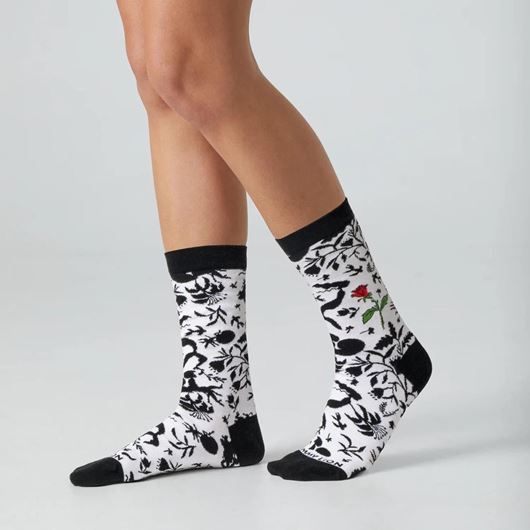 Picture of Calcetines Ynes Suelves Garden media caña blanco M