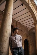 Picture of Camisa regular fit estampado geometrico multicolor