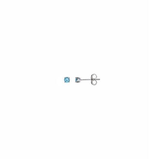 Picture of Pendientes punto de luz 3mm en plata con circonitas azules