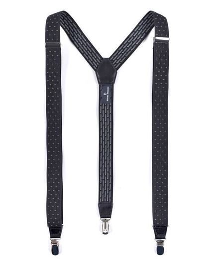 Picture of Tirante estrecho negro topitos blancos, trasera sencilla
