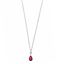 Foto de Collar Crown plata rodio rubi lab pera circonita