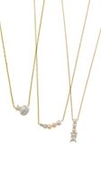 Picture of Collar Minijewels plata chapado dorado tres perlas circonitas