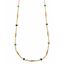 Picture of Collar Organic plata chapado dorado esmeraldas verdes y barritas mate doradas