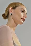 Picture of Pendientes Electra plata rodio circulo liso
