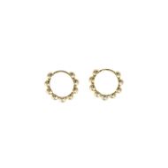 Foto de Pendientes Minijewels plata chapado dorado aro con bolitas