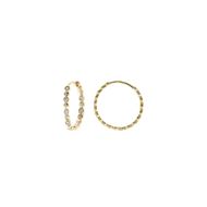Foto de Pendientes Minijewels plata chapado dorado aro con circulitos