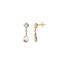 Foto de Pendientes Caramel plata chapado dorado verde amatista facetada