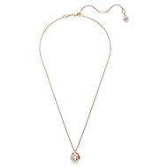 Foto de Colgante Dextera Talla redonda, Blanco, Baño tono oro rosa