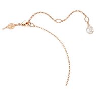 Foto de Colgante Dextera Talla redonda, Blanco, Baño tono oro rosa