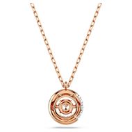 Foto de Colgante Dextera Talla redonda, Blanco, Baño tono oro rosa