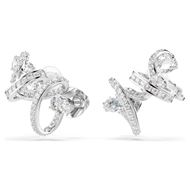 Foto de Pendiente ear cuff Hyperbola Tallas mixtas, Blanco, Baño de rodio