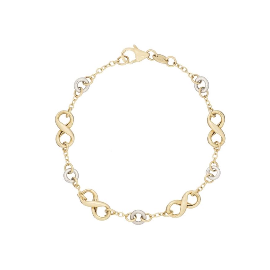 Picture of Pulsera Infinitos en oro bicolor 18kt