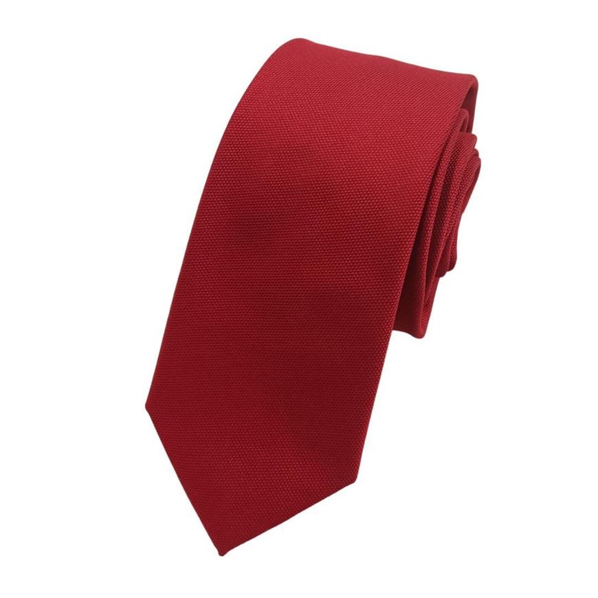 Picture of Corbata microfibra falso liso rojo oscuro