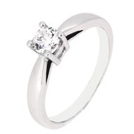 Foto de Anillo Solitario de compromiso en oro blanco de 18 Kilates y 1 diamante de 0.50 quilates