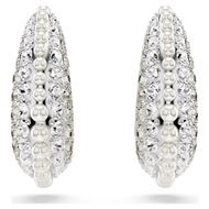 Foto de Pendientes Sublima Perla de cristal, Talla redonda, Pequeños, Blancos, Baño de rodio