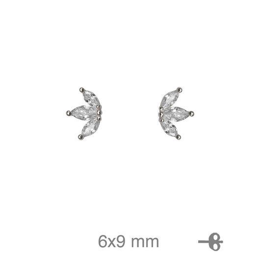 Picture of Pendientes marquesitas de plata y circonitas